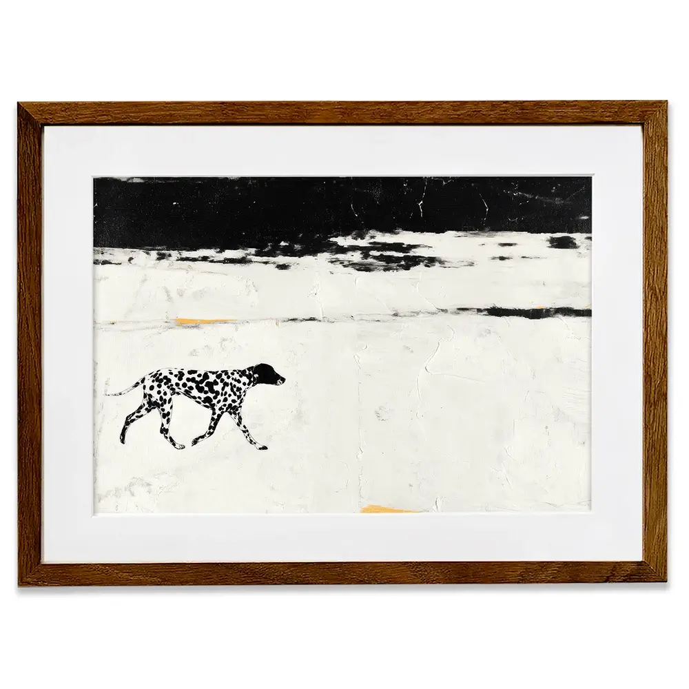 Dalmation On The Shore Framed Art Print Dalmation On The Shore Framed Art Print wall art product Chromatic Storm Studio