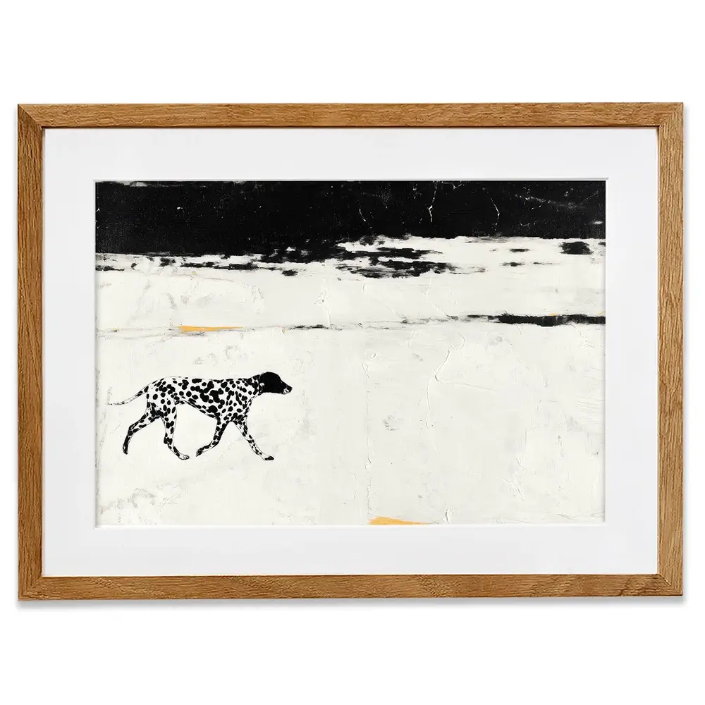 Dalmation On The Shore Framed Art Print Dalmation On The Shore Framed Art Print wall art product Chromatic Storm Studio