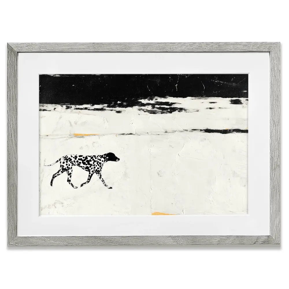 Dalmation On The Shore Framed Art Print Dalmation On The Shore Framed Art Print wall art product Chromatic Storm Studio
