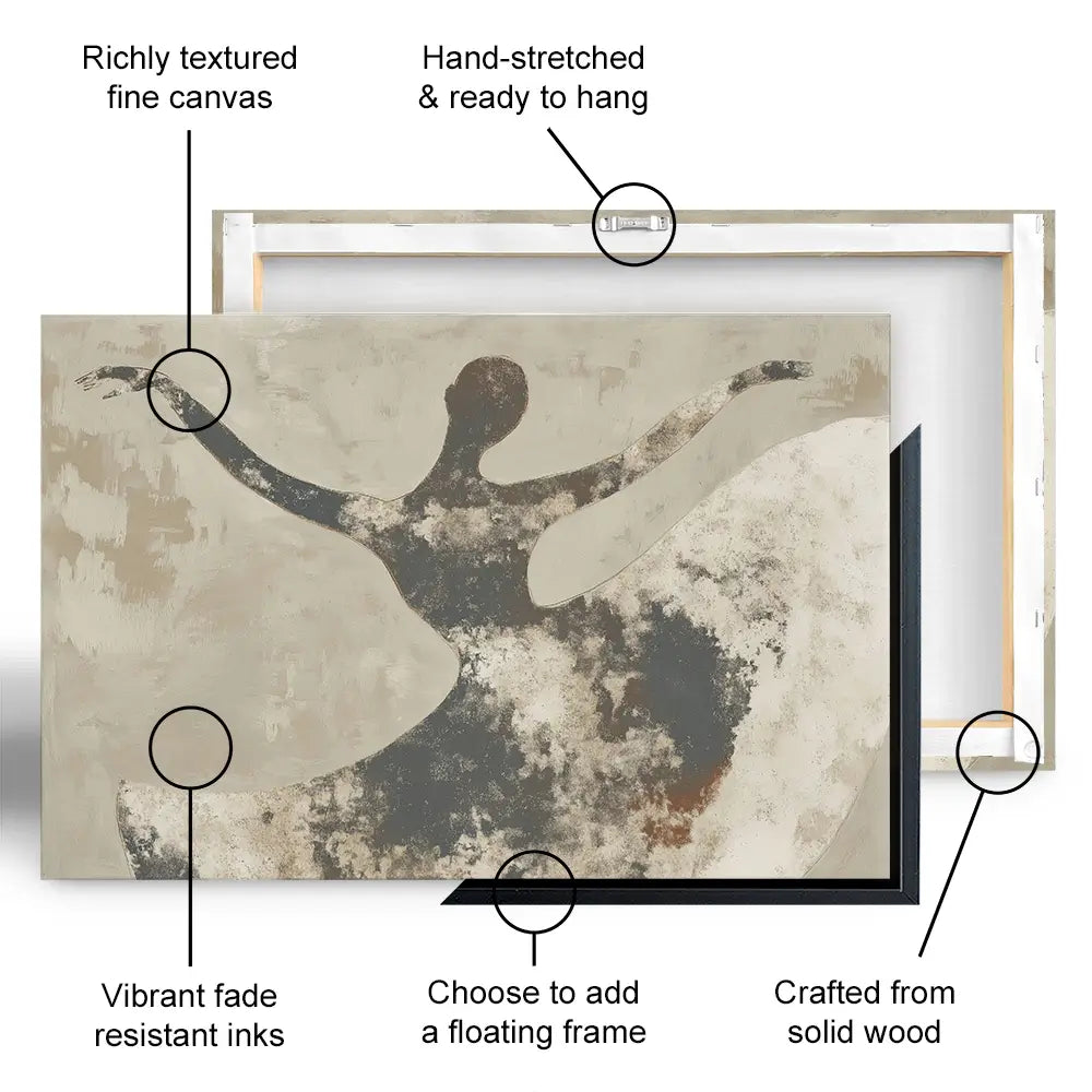 Dancer With Open Arms Canvas Print Dancer With Open Arms Canvas Print wall art product Chromatic Storm Studio