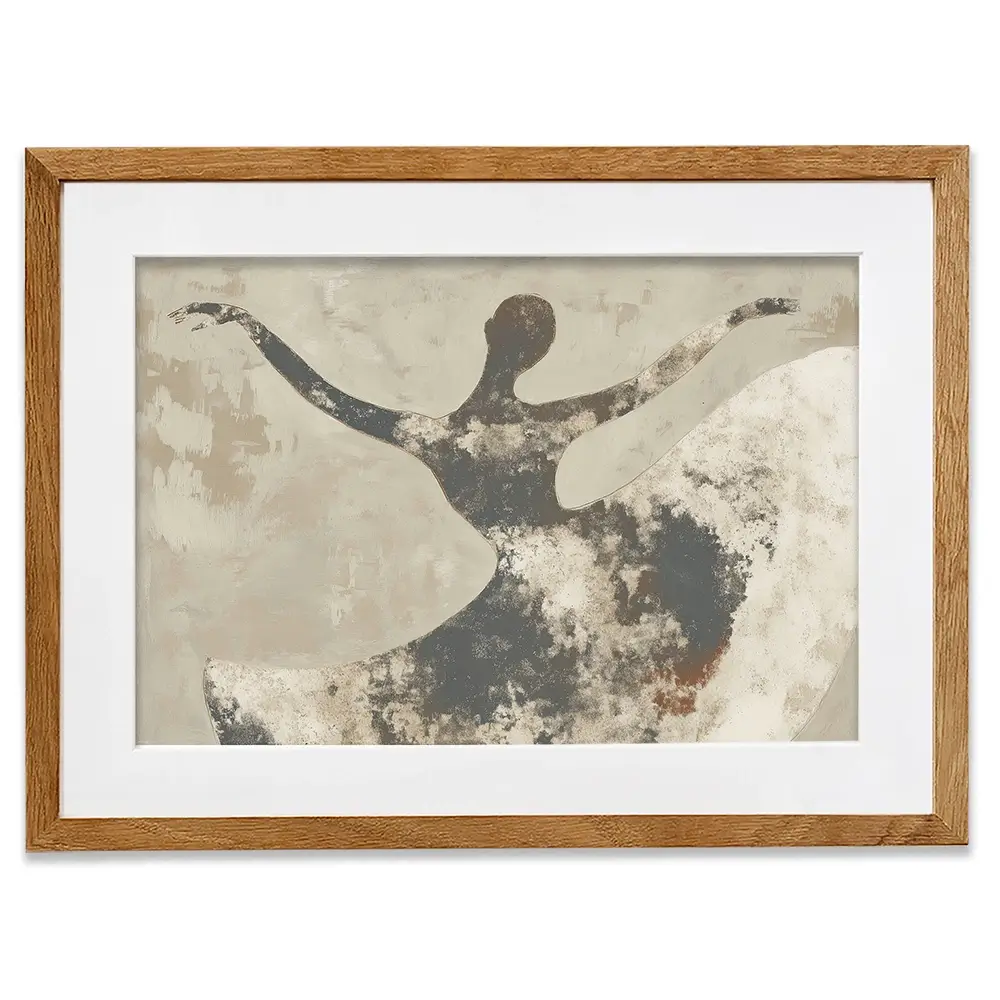 Dancer With Open Arms Framed Art Print Dancer With Open Arms Framed Art Print wall art product Chromatic Storm Studio