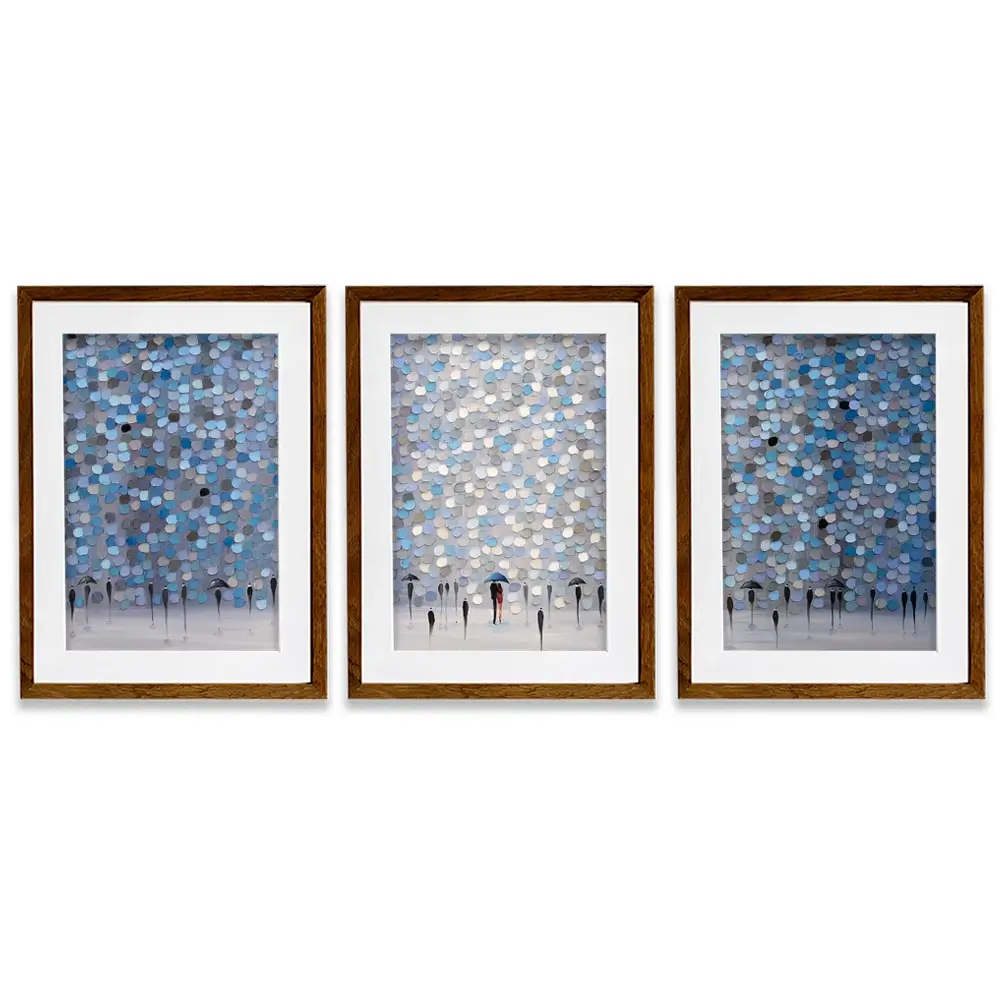 Dancing Rain Framed Art Print Trio Dancing Rain Framed Art Print Trio wall art product Ekaterina Ermilkina