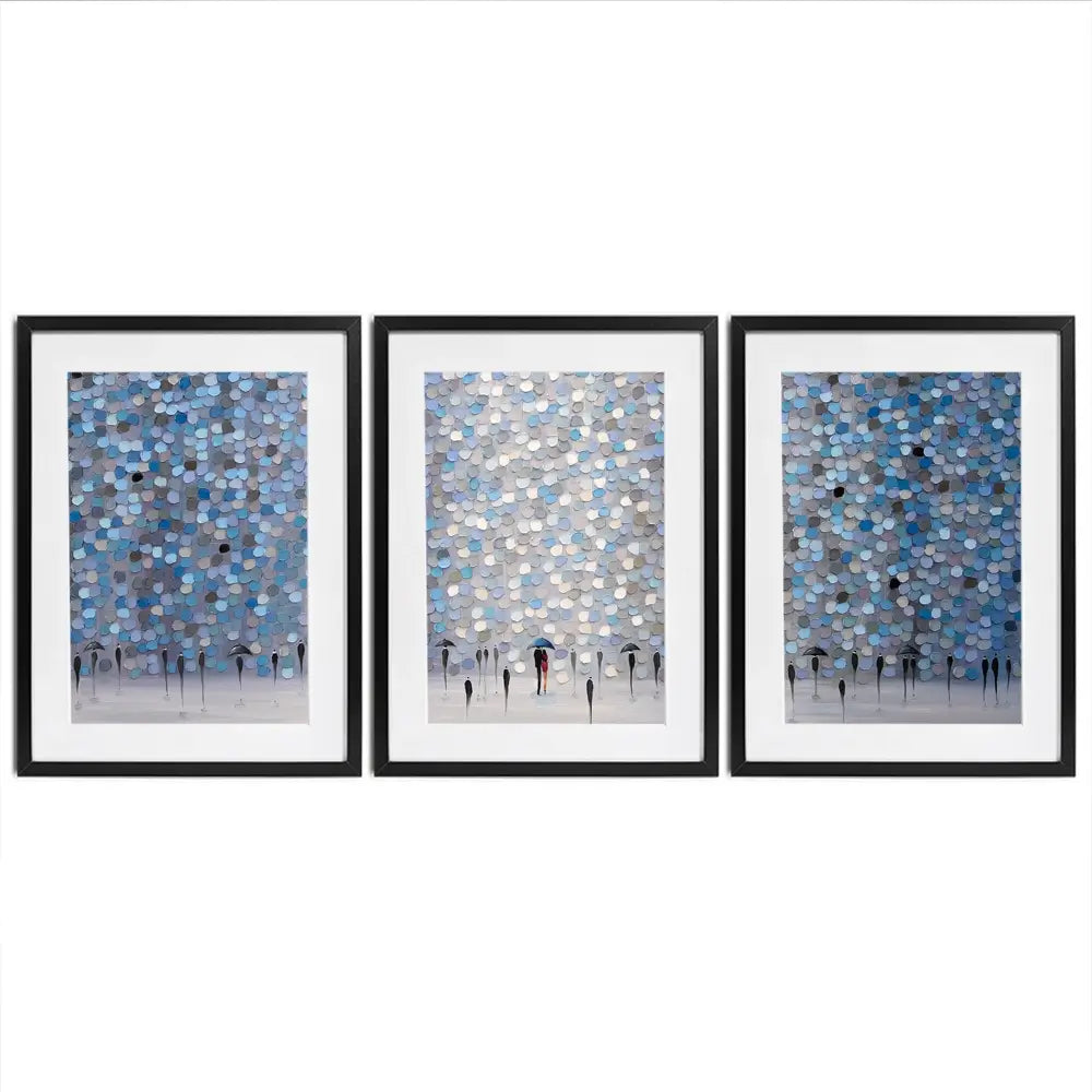 Dancing Rain Framed Art Print Trio Dancing Rain Framed Art Print Trio wall art product Ekaterina Ermilkina