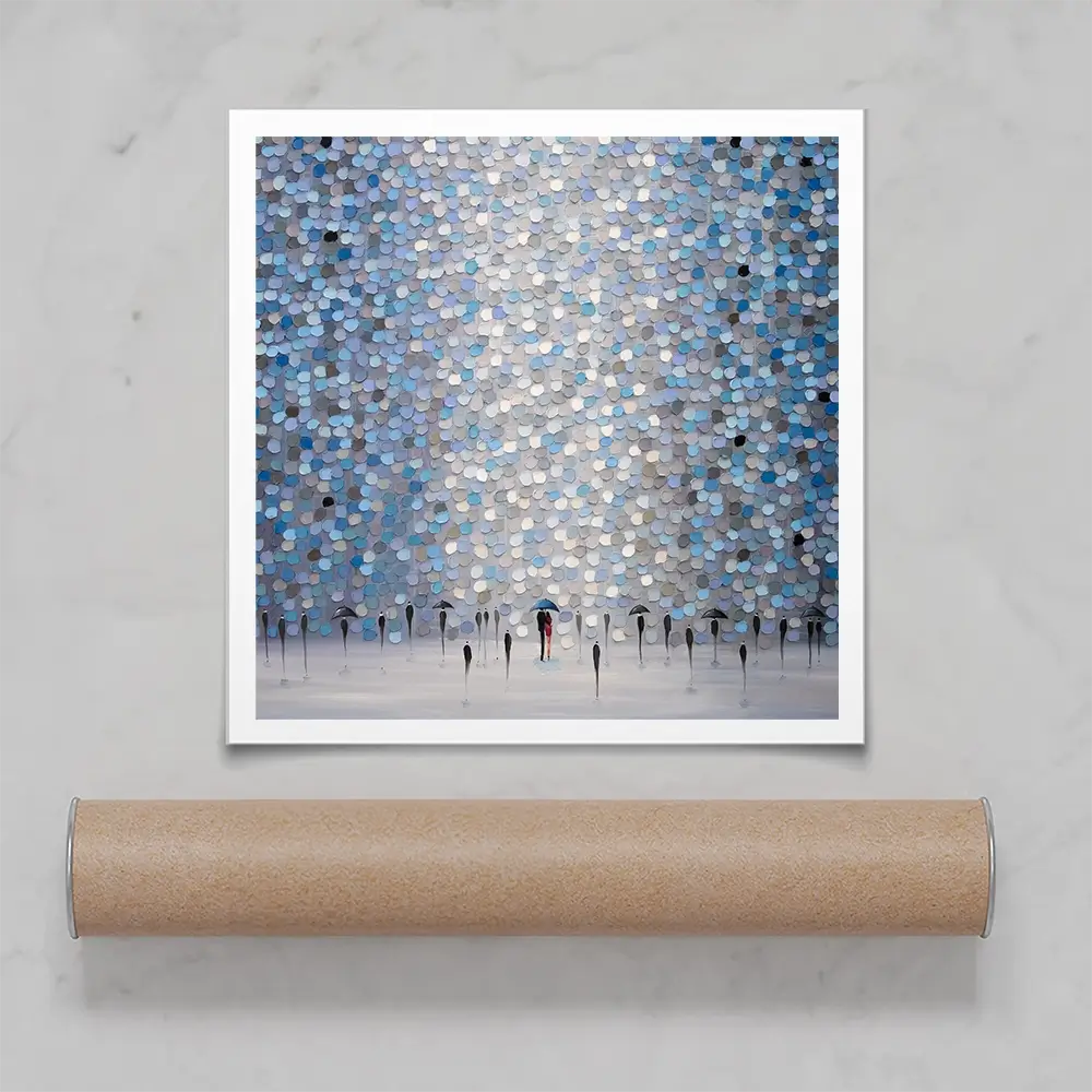 Dancing Rain Square Art Print Dancing Rain Square Art Print wall art product Ekaterina Ermilkina