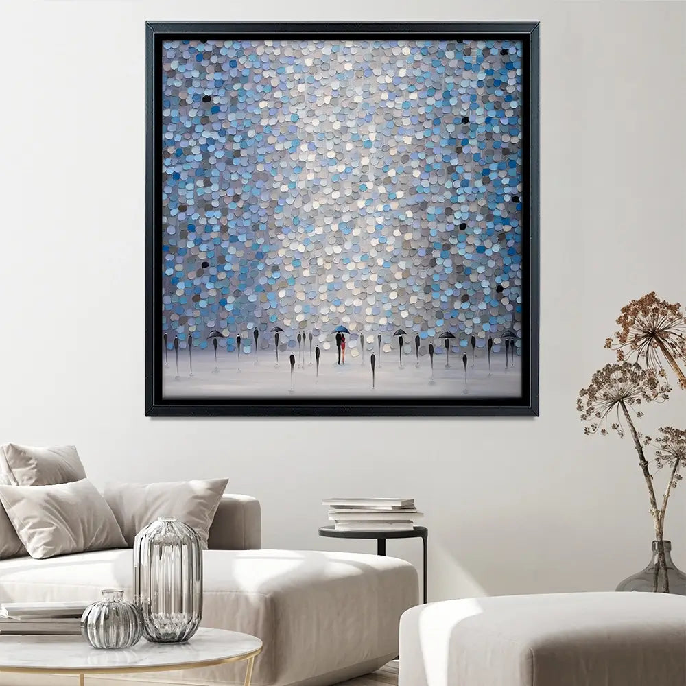 Dancing Rain Square Canvas Print Dancing Rain Square Canvas Print wall art product Ekaterina Ermilkina