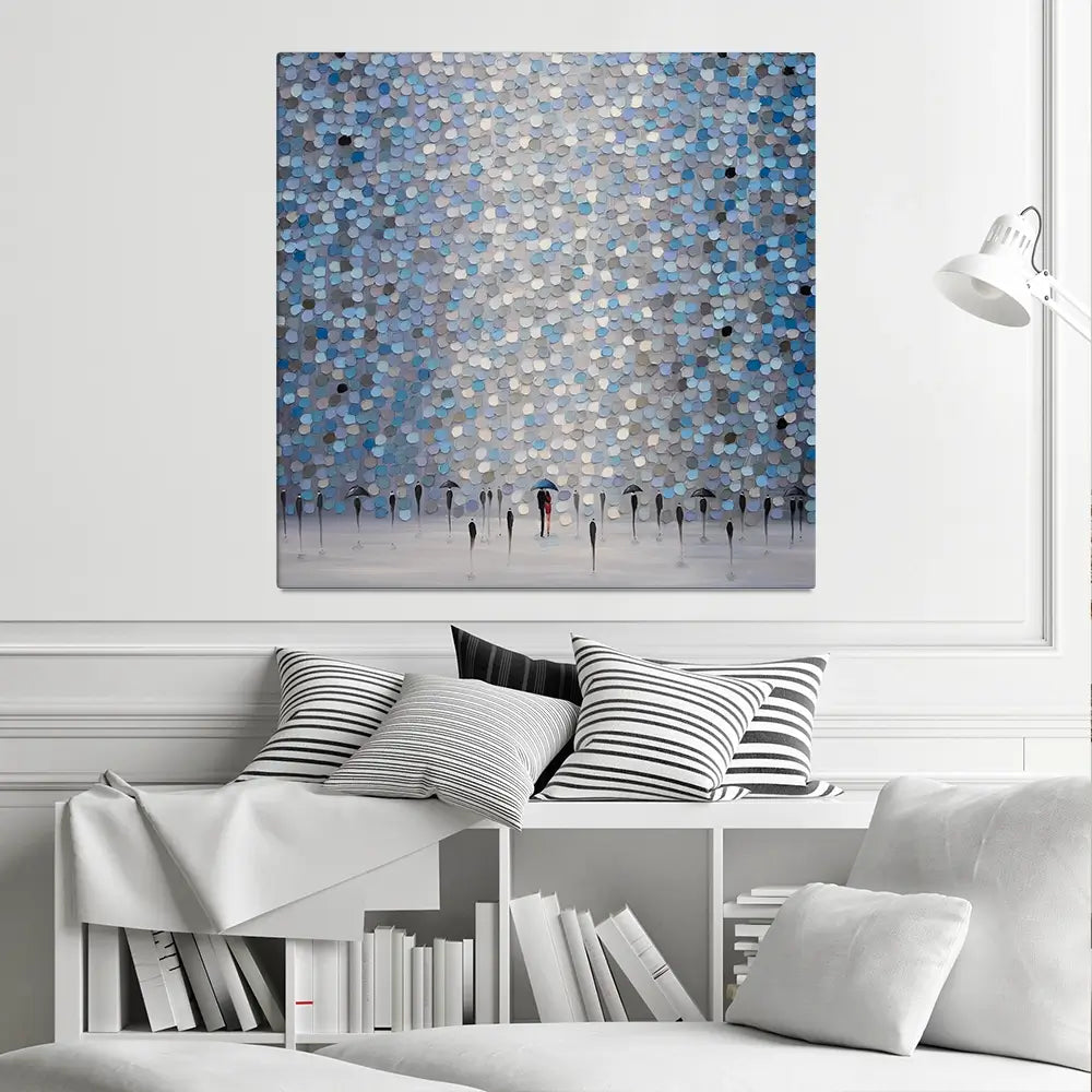 Dancing Rain Square Canvas Print Dancing Rain Square Canvas Print wall art product Ekaterina Ermilkina