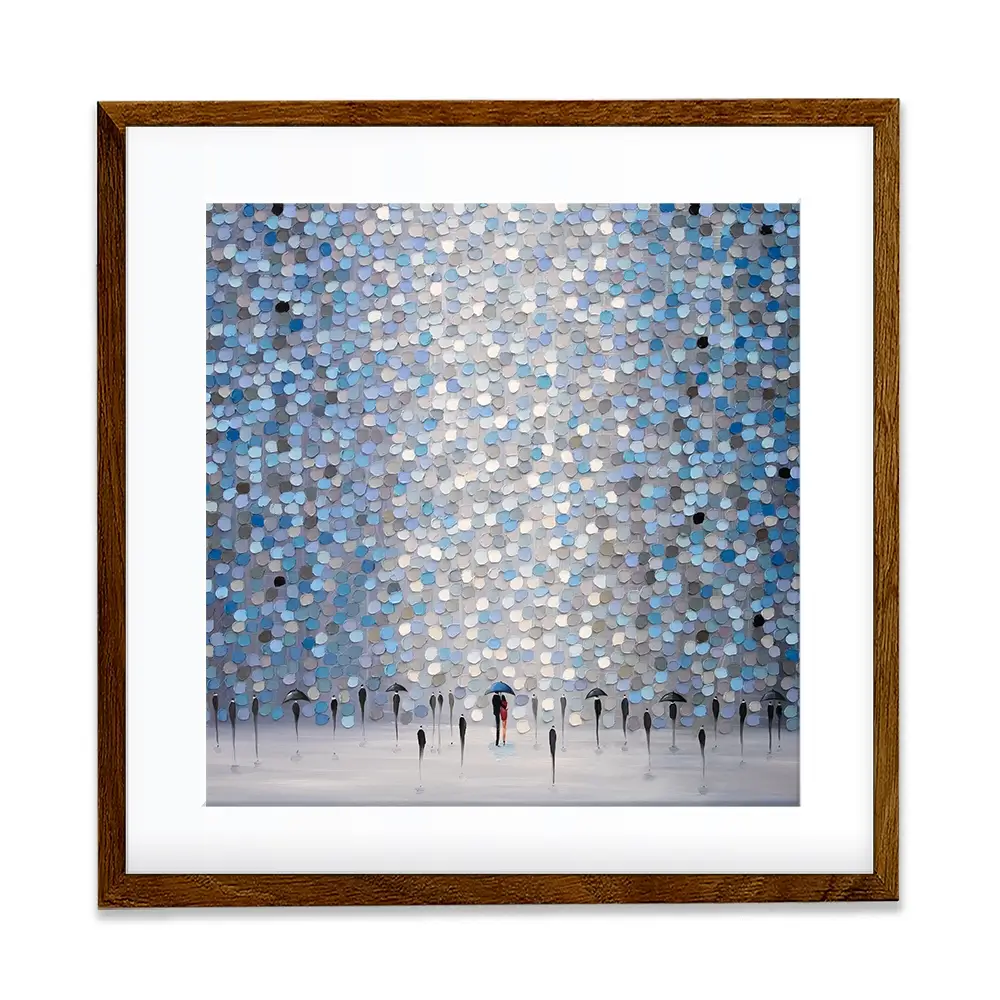 Dancing Rain Square Framed Art Print Dancing Rain Square Framed Art Print wall art product Ekaterina Ermilkina