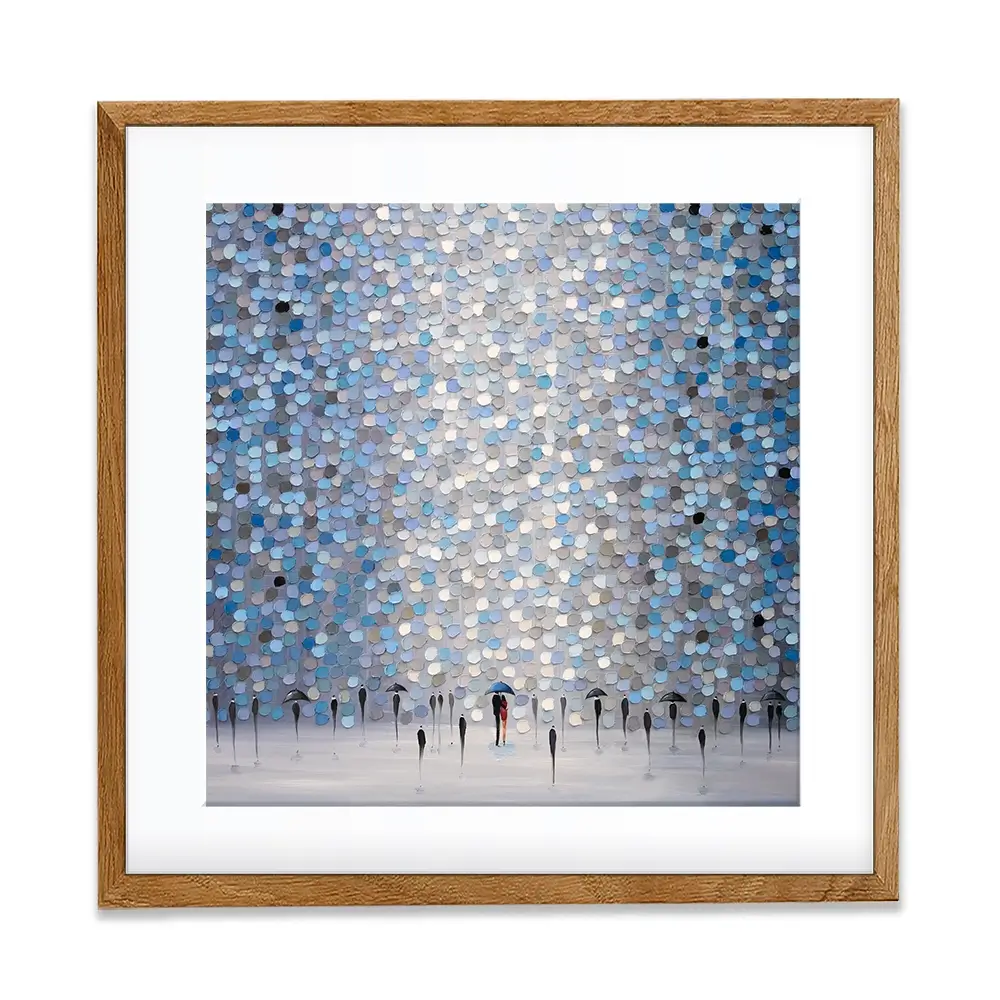 Dancing Rain Square Framed Art Print Dancing Rain Square Framed Art Print wall art product Ekaterina Ermilkina