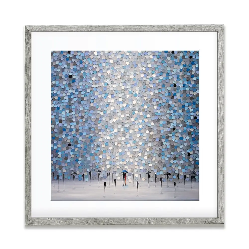 Dancing Rain Square Framed Art Print Dancing Rain Square Framed Art Print wall art product Ekaterina Ermilkina