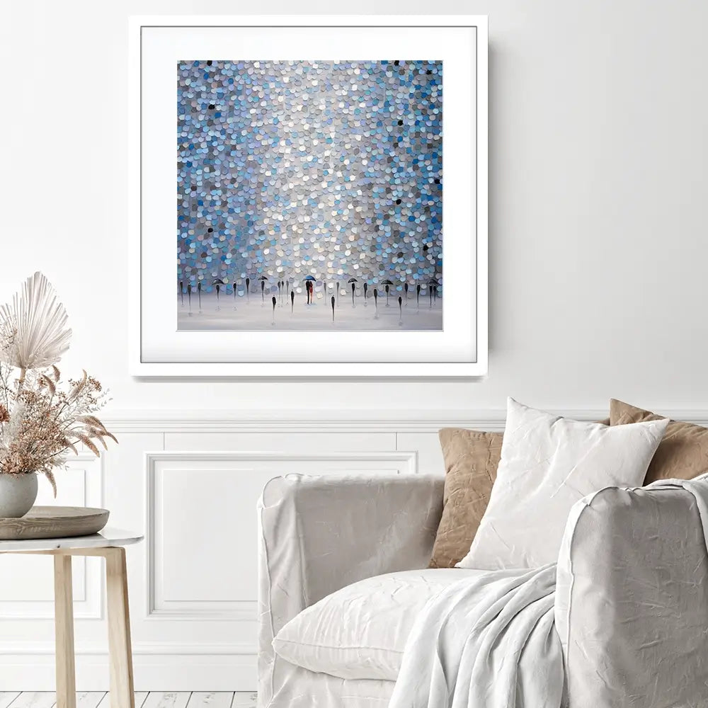 Dancing Rain Square Framed Art Print Dancing Rain Square Framed Art Print wall art product Ekaterina Ermilkina