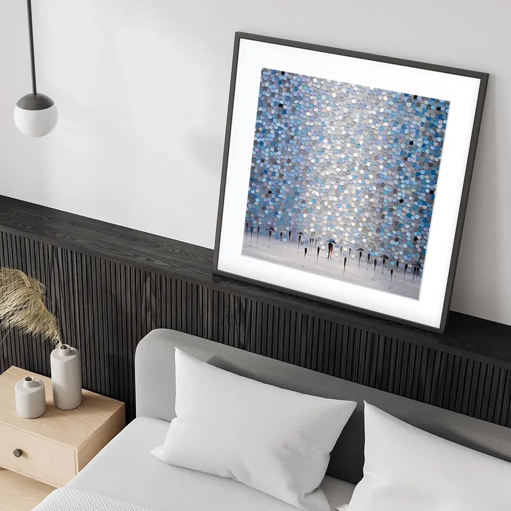 Dancing Rain Square Framed Art Print Dancing Rain Square Framed Art Print wall art product Ekaterina Ermilkina