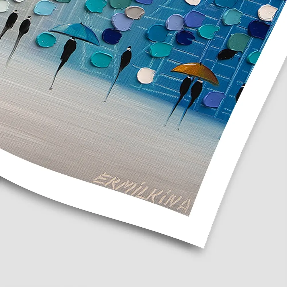 Dancing Umbrellas Square Art Print Dancing Umbrellas Square Art Print wall art product Ekaterina Ermilkina