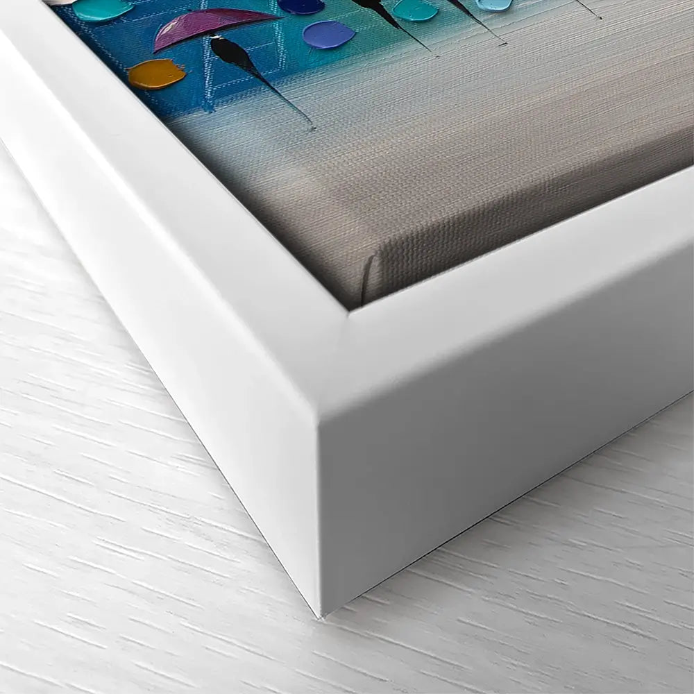 Dancing Umbrellas Square Canvas Print Dancing Umbrellas Square Canvas Print wall art product Ekaterina Ermilkina