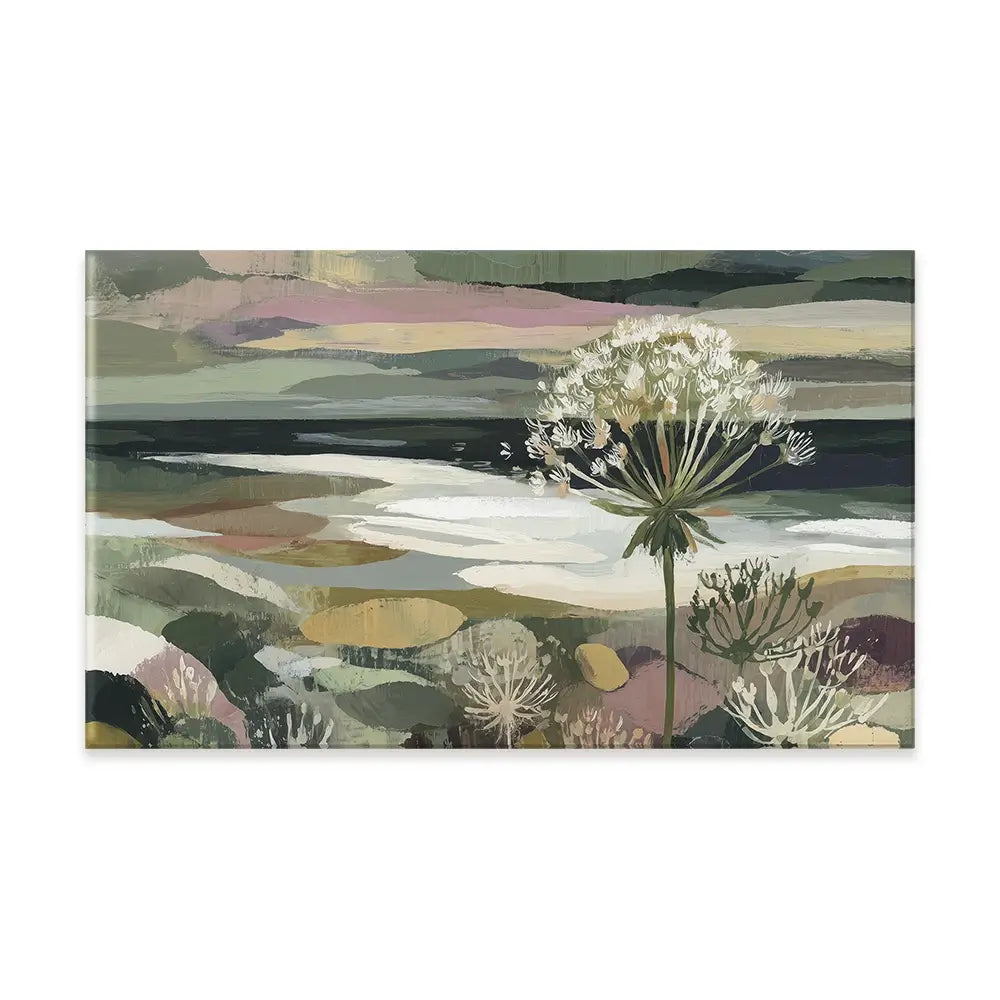 Dandelion Misty Meadow Canvas Print Dandelion Misty Meadow Canvas Print wall art product Chromatic Storm Studio