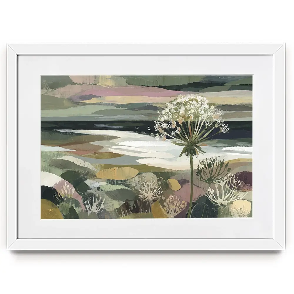 Dandelion Misty Meadow Framed Art Print Dandelion Misty Meadow Framed Art Print wall art product Chromatic Storm Studio