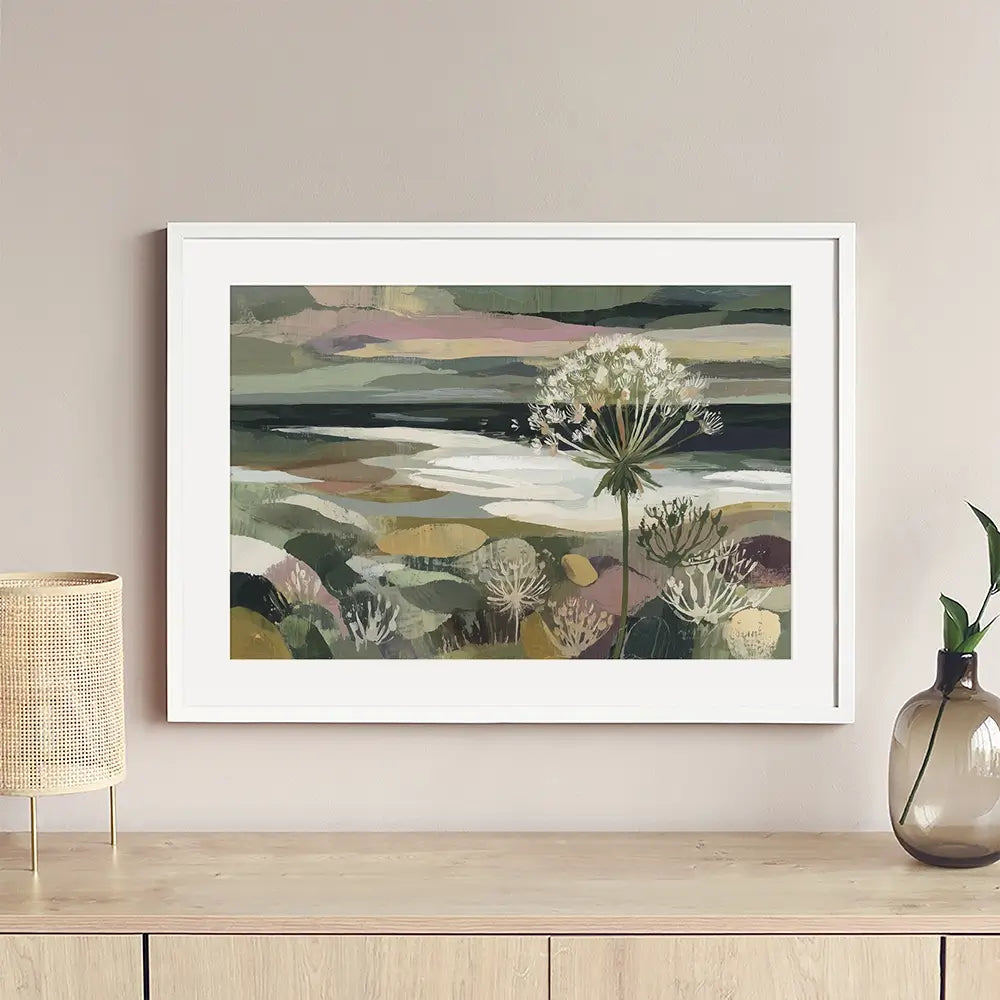 Dandelion Misty Meadow Framed Art Print Dandelion Misty Meadow Framed Art Print wall art product Chromatic Storm Studio