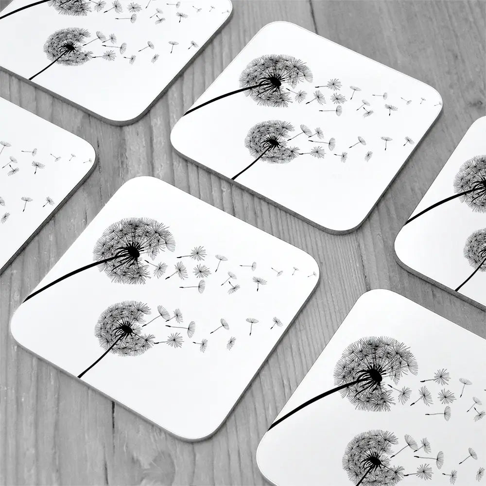 Dandelions Coaster Set Dandelions Coaster Set wall art product Art Print Shop