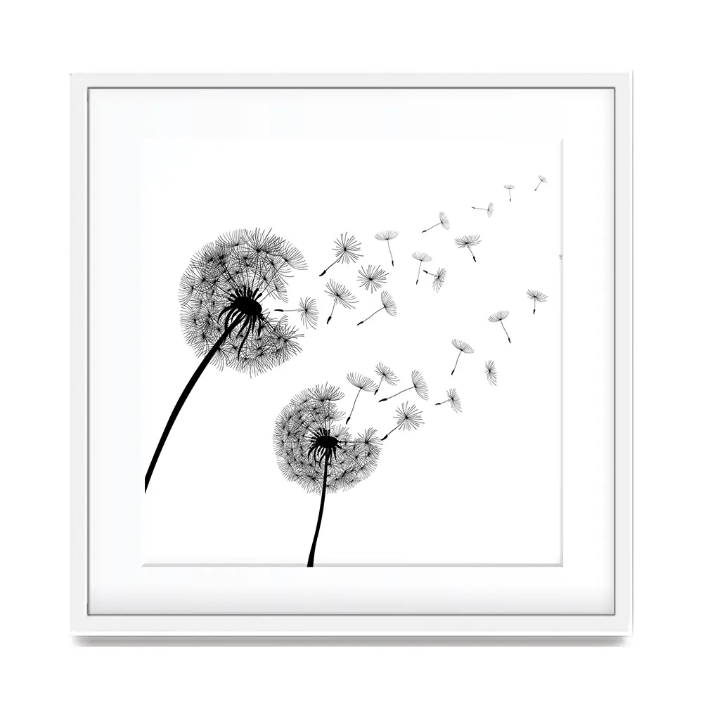 Dandelions Square Framed Art Print Dandelions Square Framed Art Print wall art product Art Print Shop