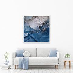 Dark Blue Marble Square Canvas Print wall art product djero.adlibeshe yahoo.com / Shutterstock