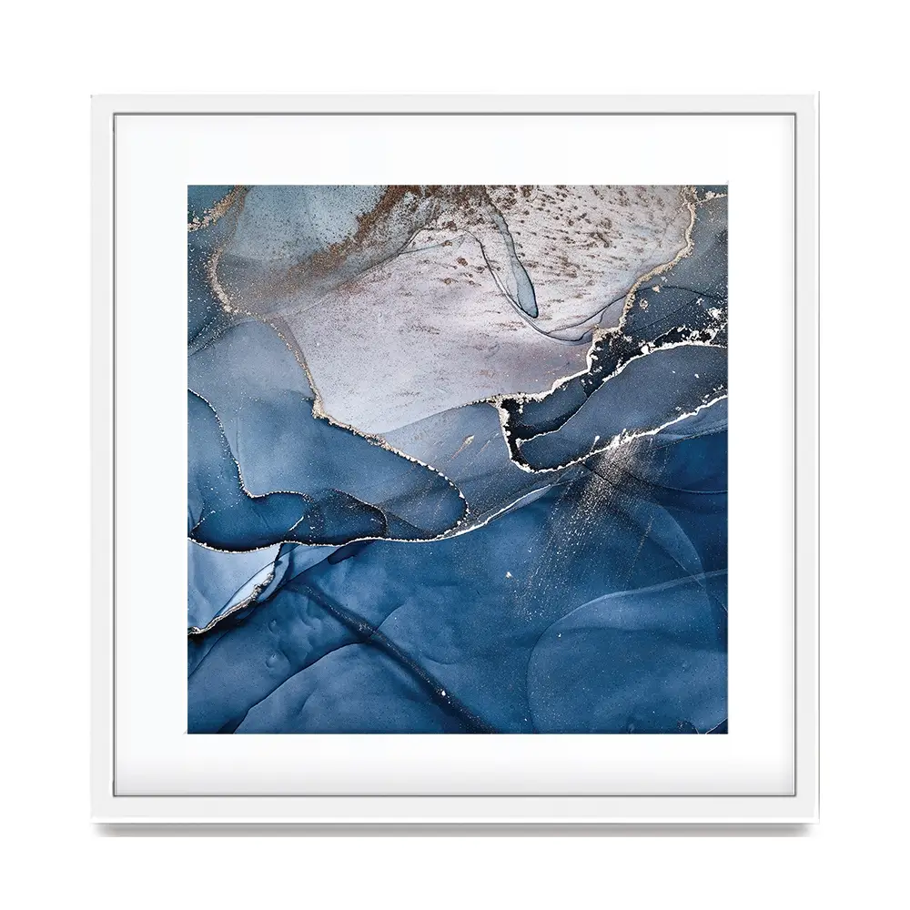 Dark Blue Marble Square Framed Art Print Dark Blue Marble Square Framed Art Print wall art product djero.adlibeshe yahoo.com / Shutterstock