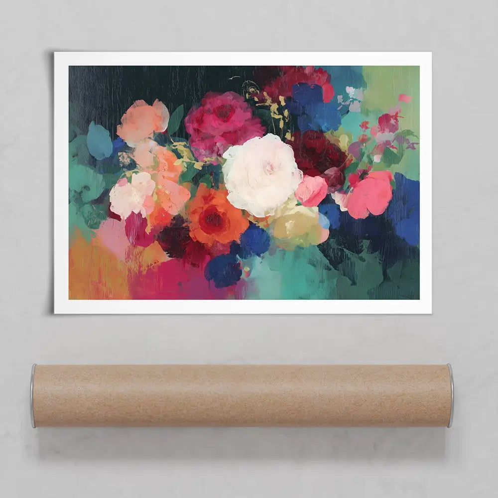 Dark Floral Still Life Art Print Dark Floral Still Life Art Print wall art product Chromatic Storm Studio