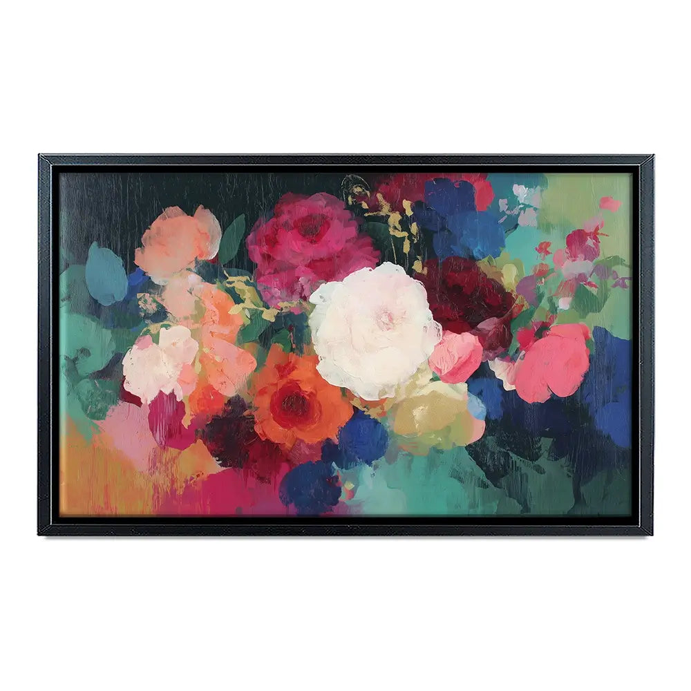 Dark Floral Still Life Canvas Print Dark Floral Still Life Canvas Print wall art product Chromatic Storm Studio