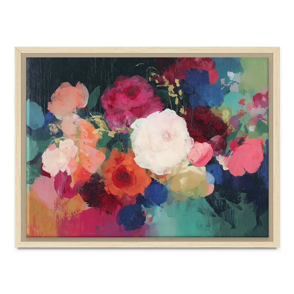 Dark Floral Still Life Canvas Print Dark Floral Still Life Canvas Print wall art product Chromatic Storm Studio
