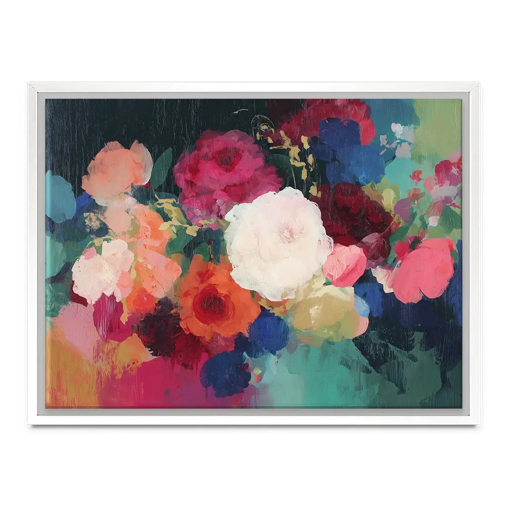 Dark Floral Still Life Canvas Print Dark Floral Still Life Canvas Print wall art product Chromatic Storm Studio