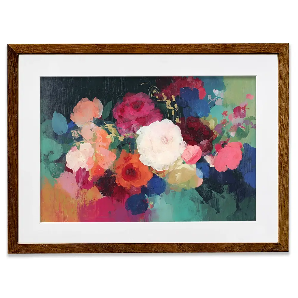 Dark Floral Still Life Framed Art Print Dark Floral Still Life Framed Art Print wall art product Chromatic Storm Studio