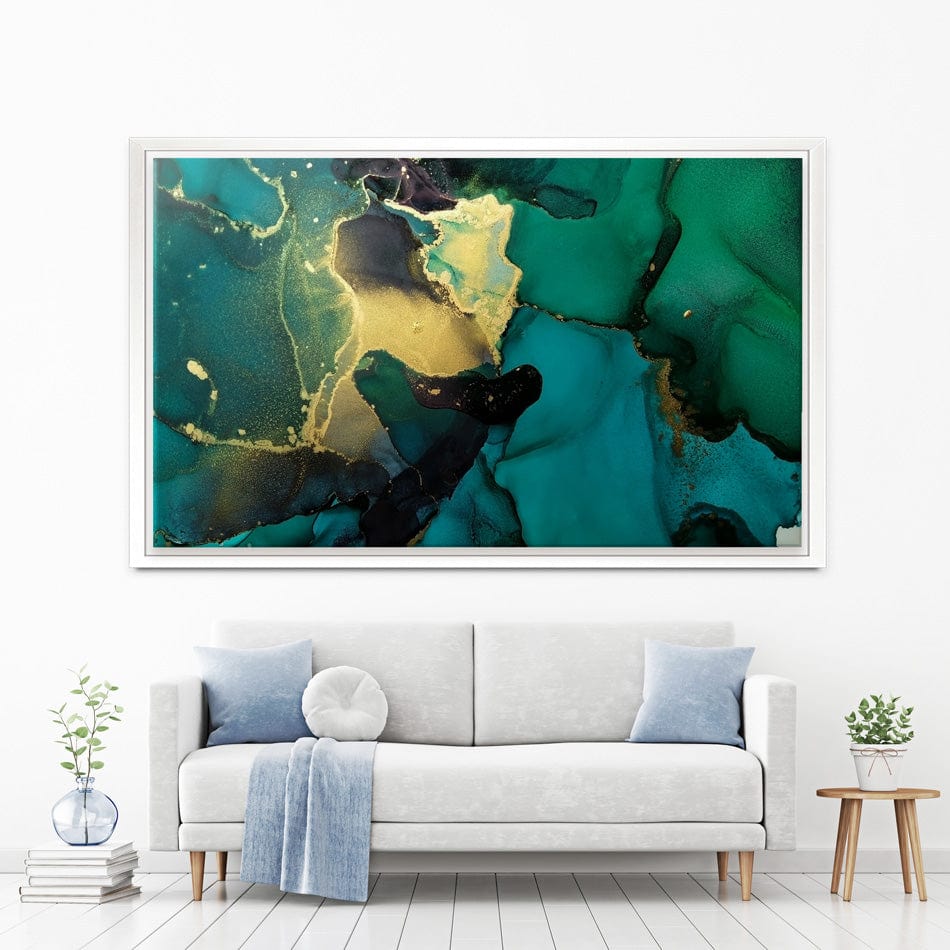 Dark Green Marble Canvas Print wall art product coldsun777 / Shutterstock