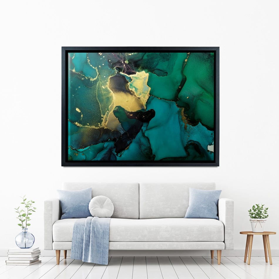 Dark Green Marble Canvas Print wall art product coldsun777 / Shutterstock