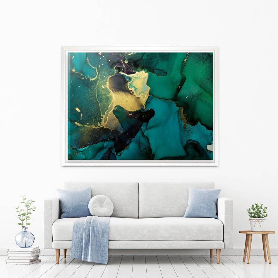 Dark Green Marble Canvas Print wall art product coldsun777 / Shutterstock