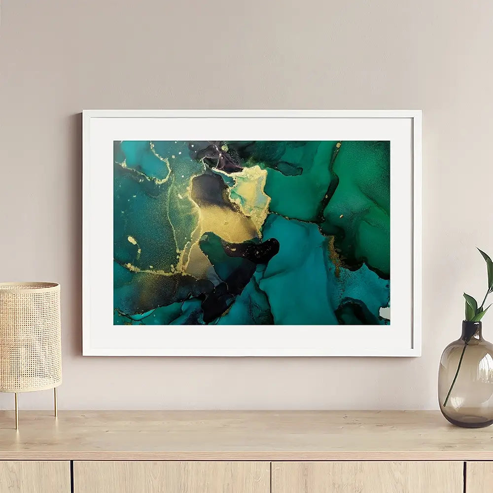 Dark Green Marble Framed Art Print Dark Green Marble Framed Art Print wall art product coldsun777 / Shutterstock