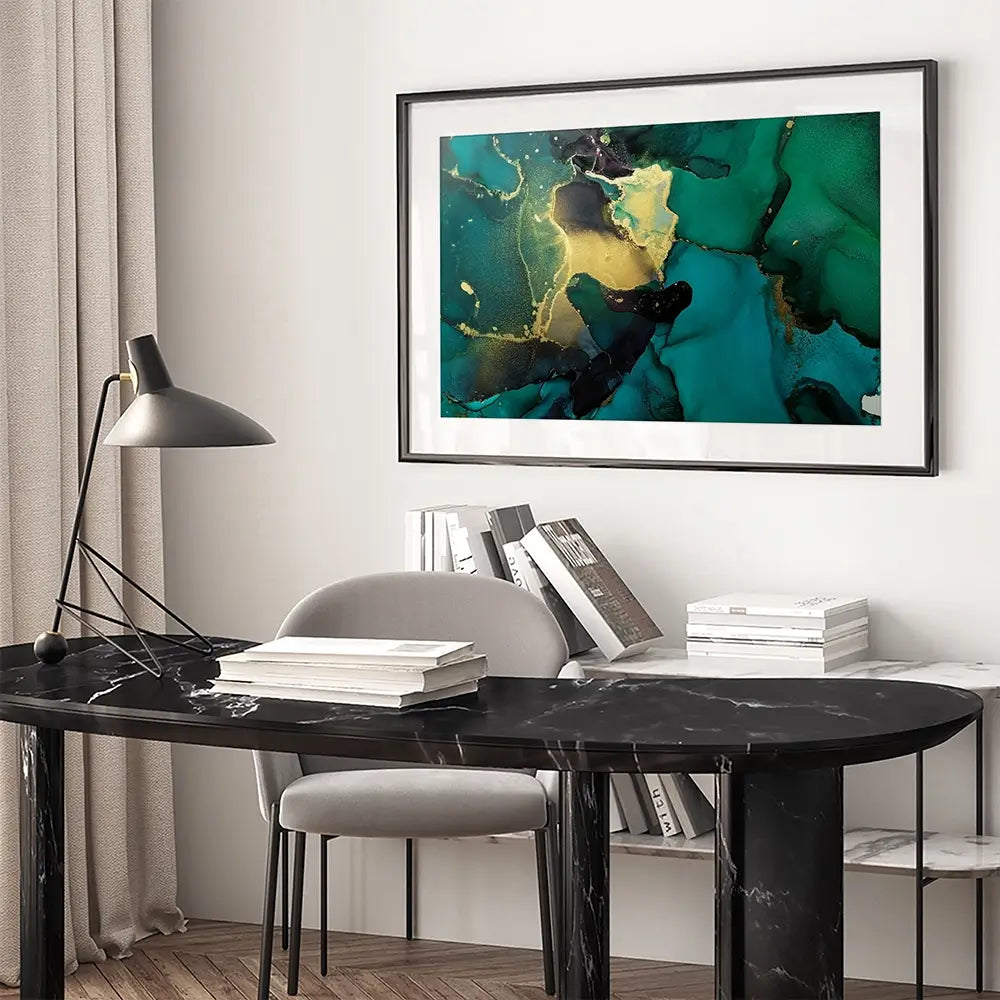 Dark Green Marble Framed Art Print Dark Green Marble Framed Art Print wall art product coldsun777 / Shutterstock