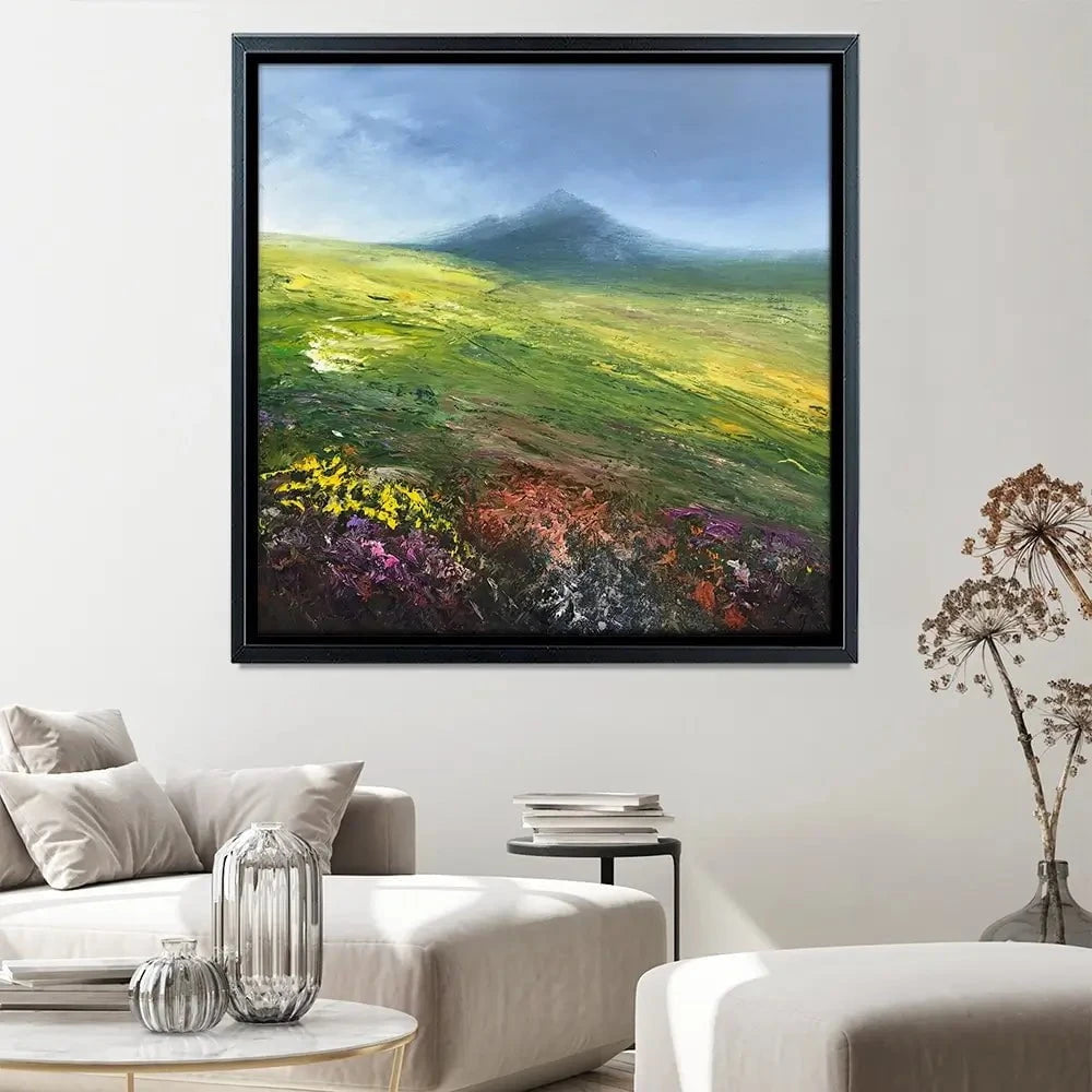 Dartmoor Walk Square Canvas Print Dartmoor Walk Square Canvas Print wall art product Laure Bury