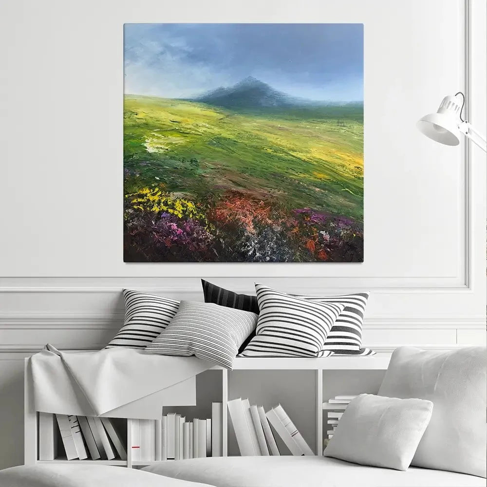 Dartmoor Walk Square Canvas Print Dartmoor Walk Square Canvas Print wall art product Laure Bury