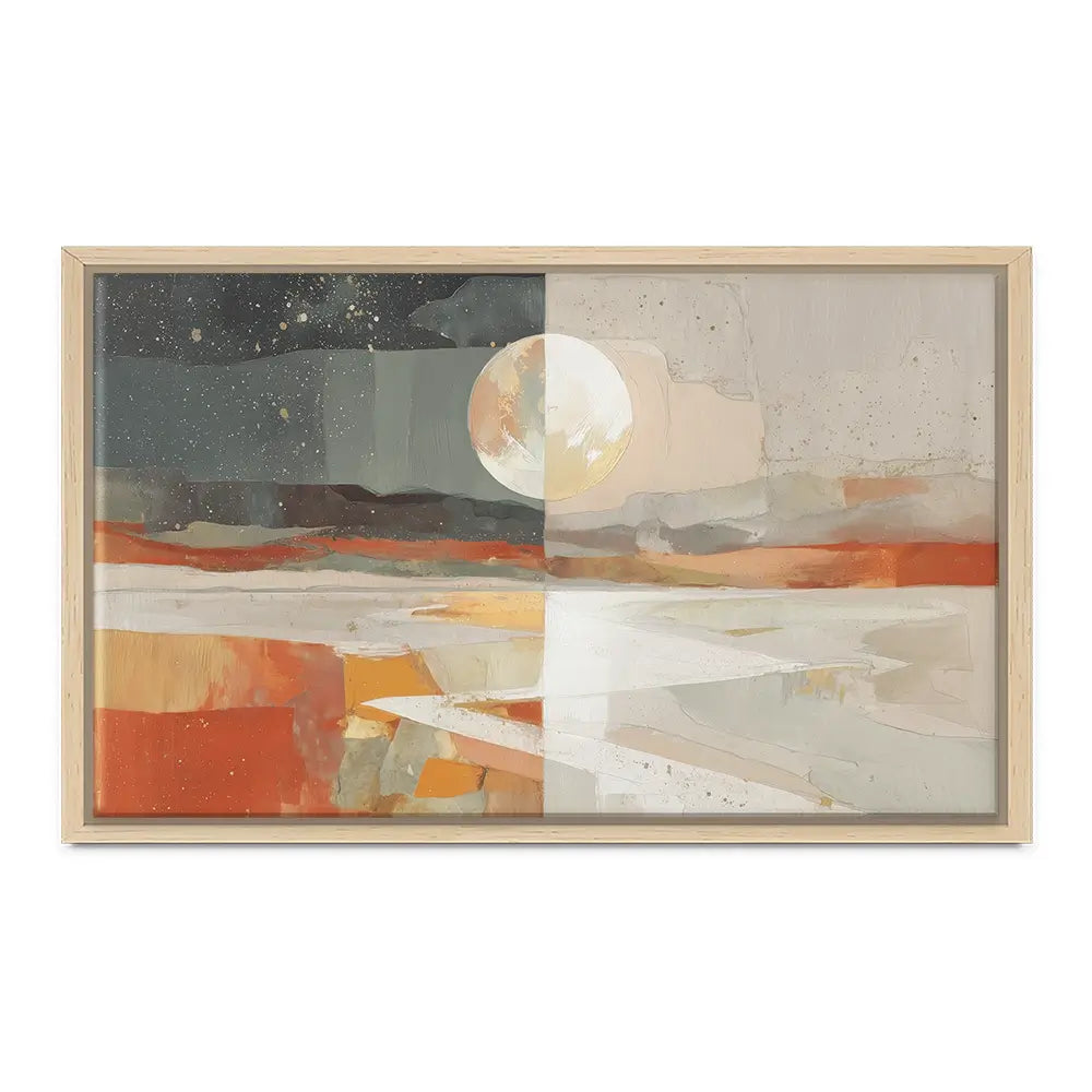 Day And Night Desert Vista Canvas Print Day And Night Desert Vista Canvas Print wall art product Chromatic Storm Studio