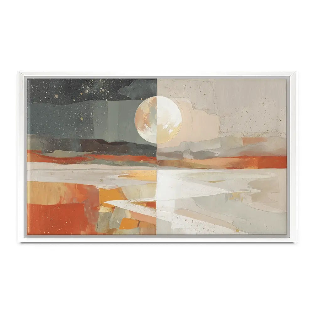 Day And Night Desert Vista Canvas Print Day And Night Desert Vista Canvas Print wall art product Chromatic Storm Studio