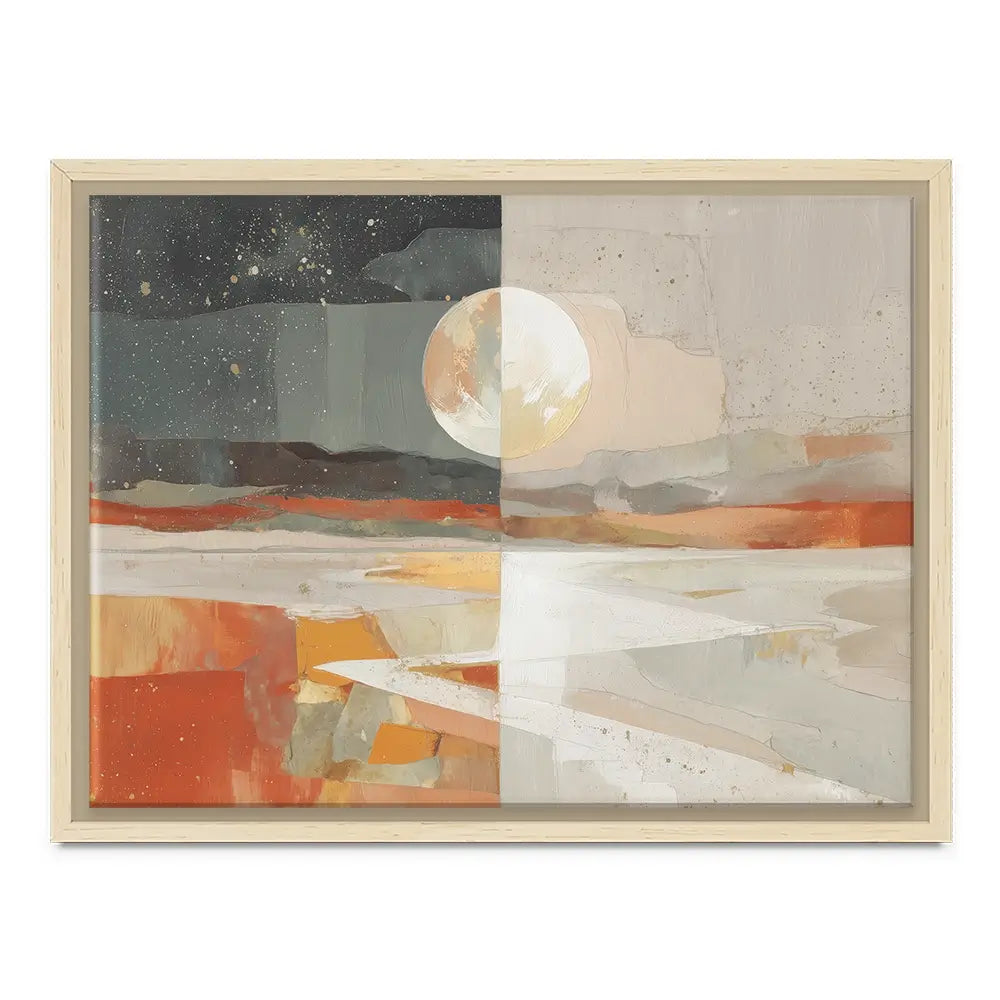 Day And Night Desert Vista Canvas Print Day And Night Desert Vista Canvas Print wall art product Chromatic Storm Studio