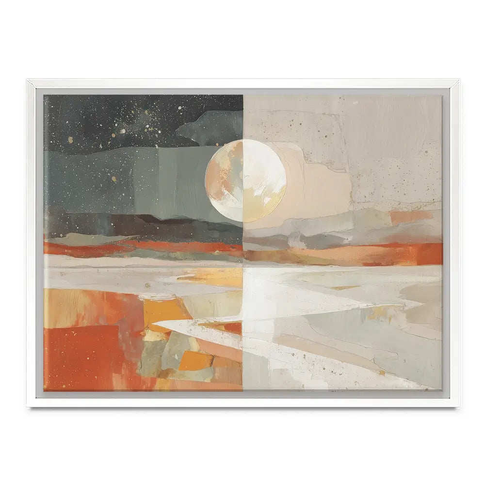 Day And Night Desert Vista Canvas Print Day And Night Desert Vista Canvas Print wall art product Chromatic Storm Studio