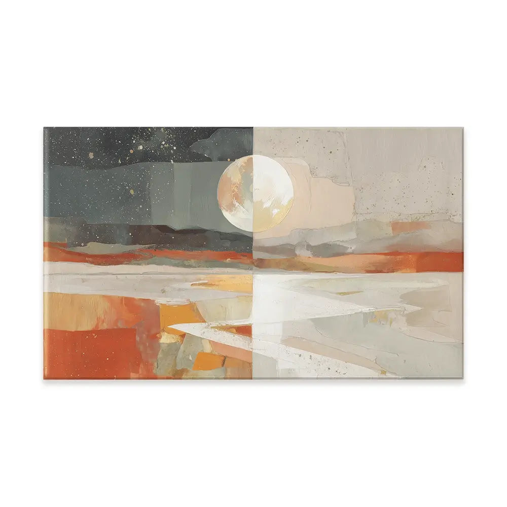Day And Night Desert Vista Canvas Print Day And Night Desert Vista Canvas Print wall art product Chromatic Storm Studio