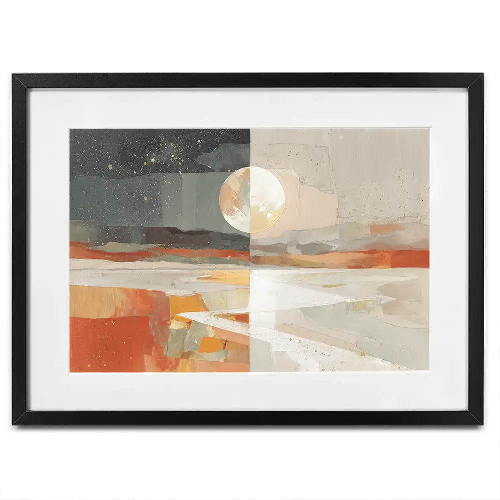 Day And Night Desert Vista Framed Art Print Day And Night Desert Vista Framed Art Print wall art product Chromatic Storm Studio