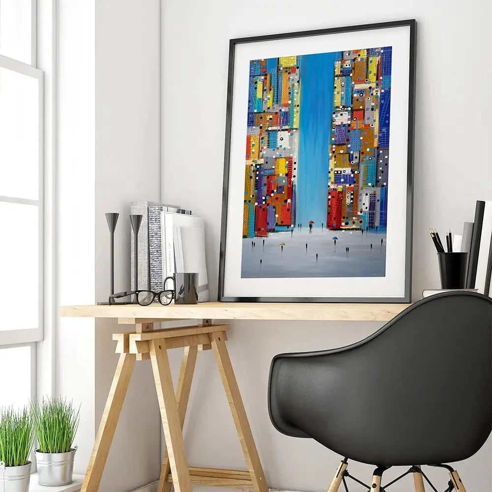 Day In The City Framed Art Print Day In The City Framed Art Print wall art product Ekaterina Ermilkina