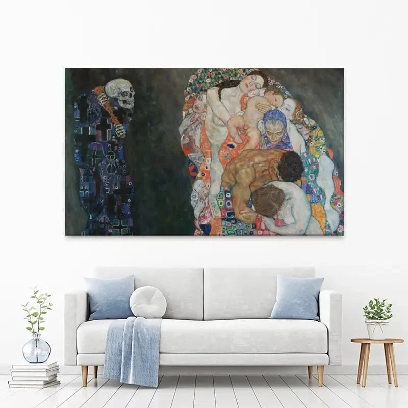Death And Life Canvas Print Death And Life Canvas Print wall art product Gustav Klimt
