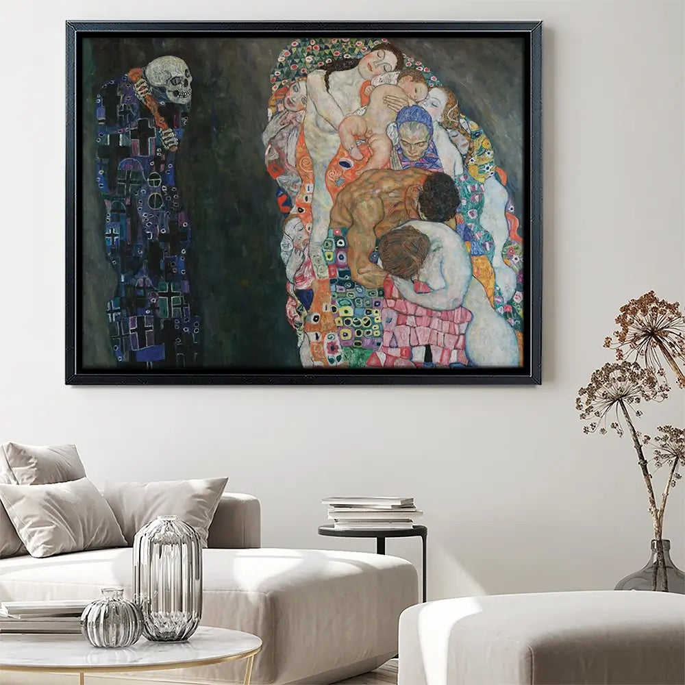 Death And Life Canvas Print Death And Life Canvas Print wall art product Gustav Klimt