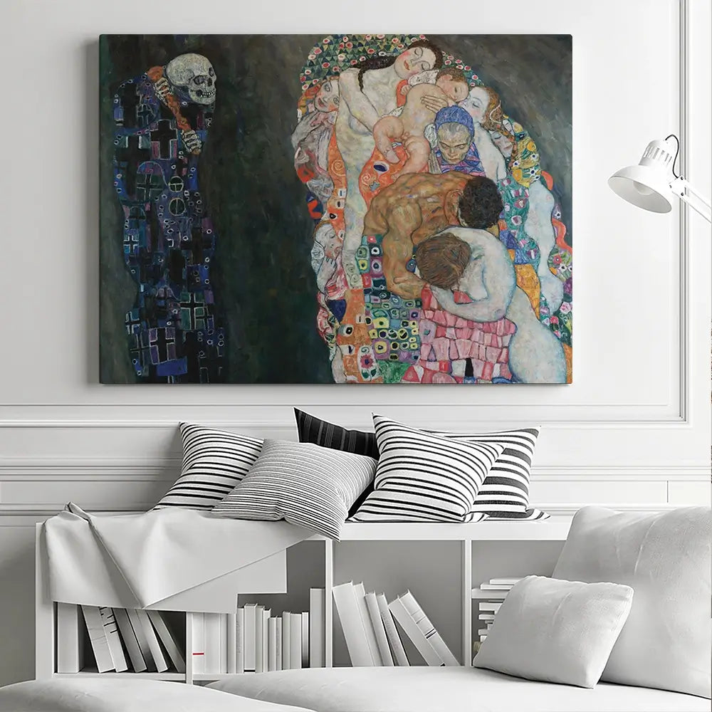 Death And Life Canvas Print Death And Life Canvas Print wall art product Gustav Klimt
