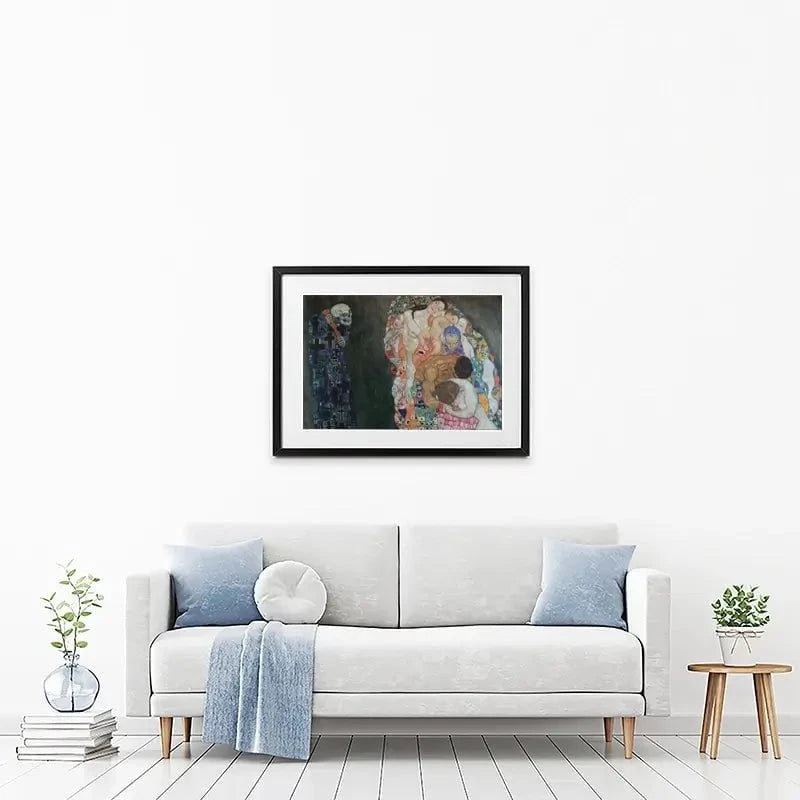 Death And Life Framed Art Print Death And Life Framed Art Print wall art product Gustav Klimt
