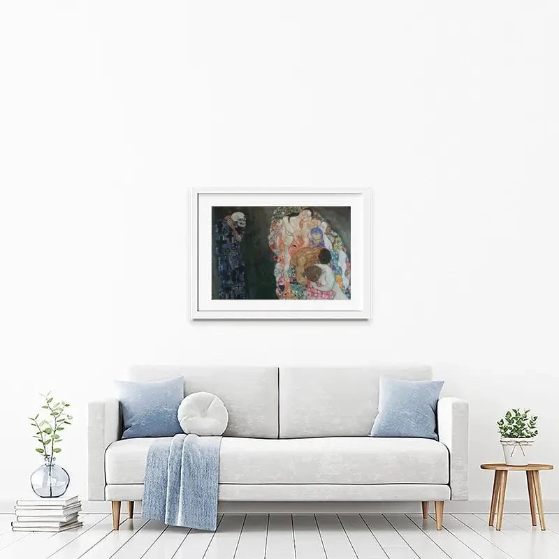 Death And Life Framed Art Print Death And Life Framed Art Print wall art product Gustav Klimt