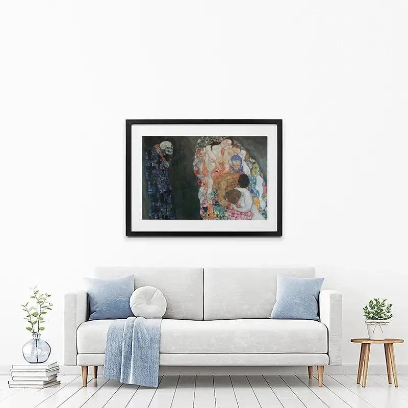 Death And Life Framed Art Print Death And Life Framed Art Print wall art product Gustav Klimt