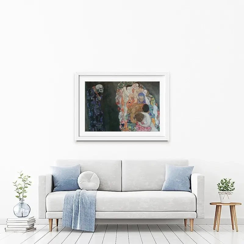 Death And Life Framed Art Print Death And Life Framed Art Print wall art product Gustav Klimt